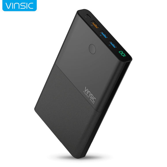Vinsic 28000mAh Power Bank 18650 with QC 3.0 2.4A Dual USB Dual Way Quick Charger for iPhone X iPhone 8 8 Plus Xiaomi Samsung S7