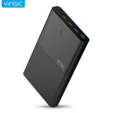 Vinsic 28000mAh Power Bank 18650 with QC 3.0 2.4A Dual USB Dual Way Quick Charger for iPhone X iPhone 8 8 Plus Xiaomi Samsung S7
