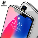 Baseus 0.3mm Screen Protector Tempered Glass For iPhone X 10 Soft Edge 3D Full Cover Protection Toughened Glass Film For iPhoneX