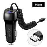 RAXFLY USB Car Charger For iPhone X 7 Phone Car-charger With Micro USB Type c Lighting Cable For Samsung S9 S8 Plus Quick Charge