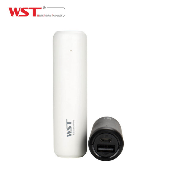 WST 3000mAh Mini Mobile Power Bank Black White USB Port Light External Battery Pack LED Digital Phone Battery Charger Powerbank