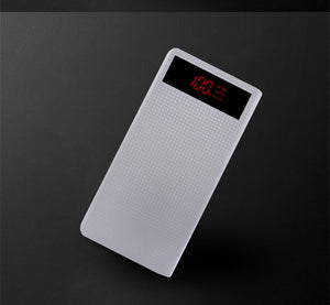 WOPOW 30000mAh Portable Fast Charge Mobile power bank 2 USB ports Output Lithium Polymer Batteries Digital Display powerbank