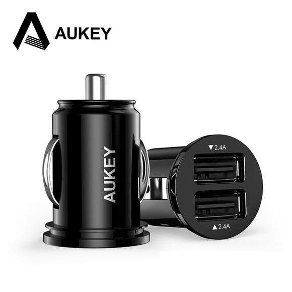Car Charger, AUKEY Fast Dual Port 4.8A USB Car Mobile Phone Charger USB Car-Charger for Xiaomi iPhone Samsung Huawei iPad etc
