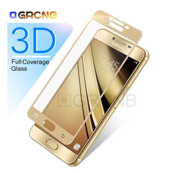 9H 3D Full Cover Tempered Glass For Samsung Galaxy A3 A5 A7 J3 J5 J7 2016 2017 J330 J530 J730 Screen Protector Film Protective