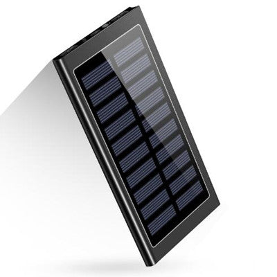18650 NEW Solar 20000mah Power Bank External Battery 2 USB LED Powerbank Portable Mobile phone Charger for Xiaomi iphone X 8plus